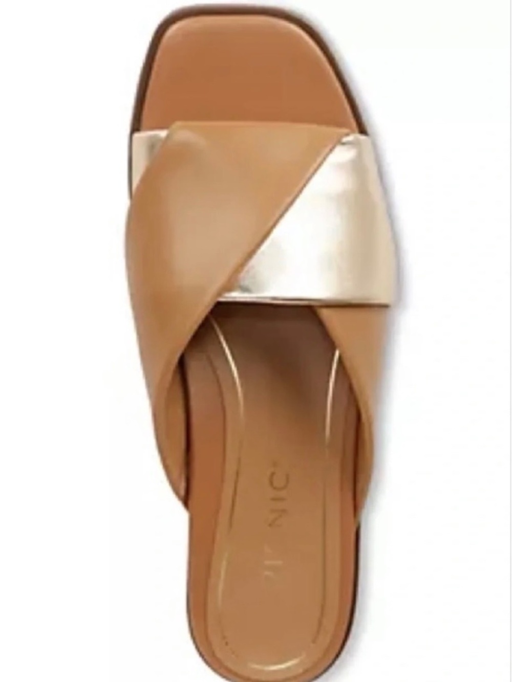 Vionic Miramar Slide Sandal tan & gold size 9.5